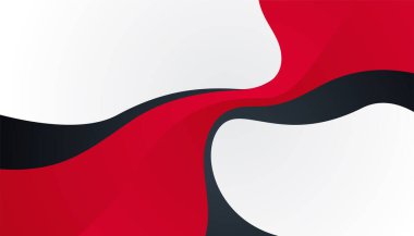 Modern siyah kırmızı soyut arkaplan. Pankart, poster, el ilanı, sunum geçmişi, kartvizit, kapak ve şablon için tasarım. Vektör illüstrasyonu