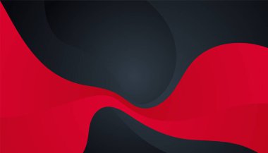 Modern siyah kırmızı soyut arkaplan. Pankart, poster, el ilanı, sunum geçmişi, kartvizit, kapak ve şablon için tasarım. Vektör illüstrasyonu