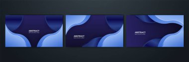 Modern dark blue abstract background paper shine and layer element vector for presentation design. Suit for business, corporate, institution, party, festive, seminar, and talks.