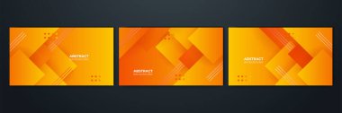 Modern orange yellow abstract background paper shine and layer element vector for presentation design. Suit for business, corporate, institution, party, festive, seminar, and talks.