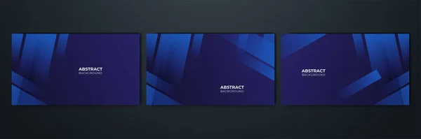 Modern Dark Blue Abstract Background Paper Shine Layer Element Vector — Vetor de Stock