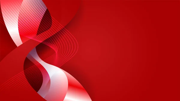 Modern Red Abstract Background Paper Shine Layer Element Vector Presentation — Διανυσματικό Αρχείο