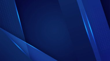 Modern dark blue abstract background paper shine and layer element vector for presentation design. Suit for business, corporate, institution, party, festive, seminar, and talks.