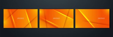 Modern orange yellow abstract background paper shine and layer element vector for presentation design. Suit for business, corporate, institution, party, festive, seminar, and talks.