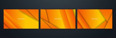 Modern orange yellow abstract background paper shine and layer element vector for presentation design. Suit for business, corporate, institution, party, festive, seminar, and talks.
