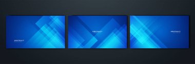 Modern dark blue abstract background paper shine and layer element vector for presentation design. Suit for business, corporate, institution, party, festive, seminar, and talks.