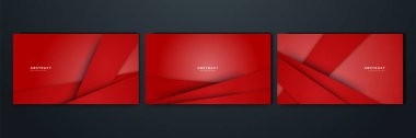 Modern red abstract background paper shine and layer element vector for presentation design. Suit for business, corporate, institution, party, festive, seminar, and talks.