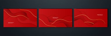 Modern red abstract background paper shine and layer element vector for presentation design. Suit for business, corporate, institution, party, festive, seminar, and talks.