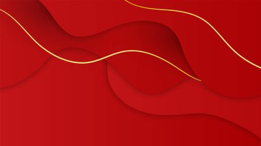 Modern red abstract background paper shine and layer element vector for presentation design. Suit for business, corporate, institution, party, festive, seminar, and talks.