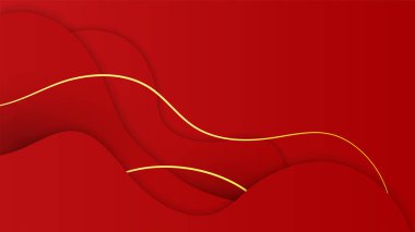 Modern red abstract background paper shine and layer element vector for presentation design. Suit for business, corporate, institution, party, festive, seminar, and talks.