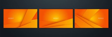 Modern orange yellow abstract background paper shine and layer element vector for presentation design. Suit for business, corporate, institution, party, festive, seminar, and talks.