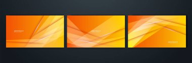 Modern orange yellow abstract background paper shine and layer element vector for presentation design. Suit for business, corporate, institution, party, festive, seminar, and talks.