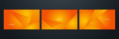Modern orange yellow abstract background paper shine and layer element vector for presentation design. Suit for business, corporate, institution, party, festive, seminar, and talks.