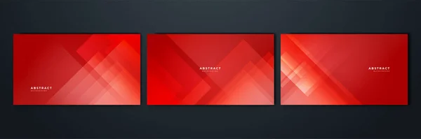 Modern Red Abstract Background Paper Shine Layer Element Vector Presentation — Stockvektor