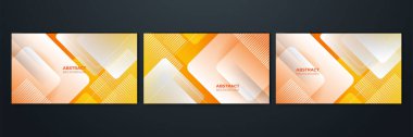 Orange yellow abstract background geometry shine and layer element vector for presentation design. Suit for business, corporate, institution, party, festive, seminar, and talks.