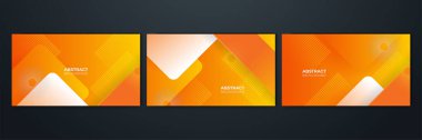 Orange yellow abstract background geometry shine and layer element vector for presentation design. Suit for business, corporate, institution, party, festive, seminar, and talks.