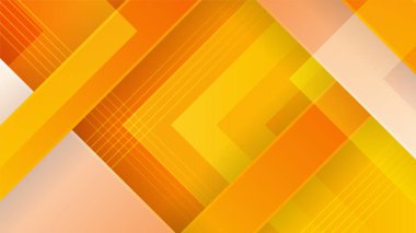 Orange yellow abstract background geometry shine and layer element vector for presentation design. Suit for business, corporate, institution, party, festive, seminar, and talks.