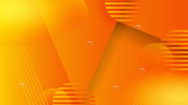 Orange yellow abstract background geometry shine and layer element vector for presentation design. Suit for business, corporate, institution, party, festive, seminar, and talks.