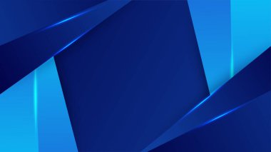 Dark blue abstract background geometry shine and layer element vector for presentation design. Suit for business, corporate, institution, party, festive, seminar, and talks.