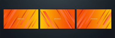 Orange yellow abstract background geometry shine and layer element vector for presentation design. Suit for business, corporate, institution, party, festive, seminar, and talks.
