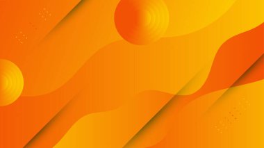 Orange yellow abstract background geometry shine and layer element vector for presentation design. Suit for business, corporate, institution, party, festive, seminar, and talks.