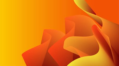 Orange yellow abstract background geometry shine and layer element vector for presentation design. Suit for business, corporate, institution, party, festive, seminar, and talks.