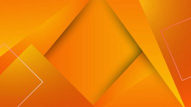 Orange yellow abstract background geometry shine and layer element vector for presentation design. Suit for business, corporate, institution, party, festive, seminar, and talks.