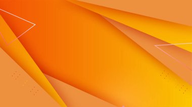 Orange yellow abstract background geometry shine and layer element vector for presentation design. Suit for business, corporate, institution, party, festive, seminar, and talks.