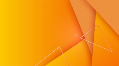 Orange yellow abstract background geometry shine and layer element vector for presentation design. Suit for business, corporate, institution, party, festive, seminar, and talks.
