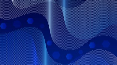 Dark blue abstract background geometry shine and layer element vector for presentation design. Suit for business, corporate, institution, party, festive, seminar, and talks.