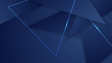 Dark blue abstract background geometry shine and layer element vector for presentation design. Suit for business, corporate, institution, party, festive, seminar, and talks.