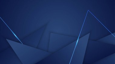 Dark blue abstract background geometry shine and layer element vector for presentation design. Suit for business, corporate, institution, party, festive, seminar, and talks.