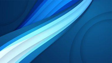 Dark blue abstract background geometry shine and layer element vector for presentation design. Suit for business, corporate, institution, party, festive, seminar, and talks.