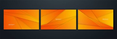 Orange yellow abstract background geometry shine and layer element vector for presentation design. Suit for business, corporate, institution, party, festive, seminar, and talks.