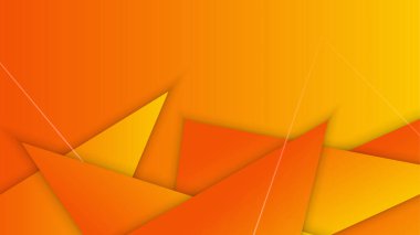 Orange yellow abstract background geometry shine and layer element vector for presentation design. Suit for business, corporate, institution, party, festive, seminar, and talks.