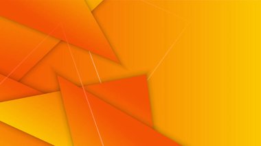 Orange yellow abstract background geometry shine and layer element vector for presentation design. Suit for business, corporate, institution, party, festive, seminar, and talks.
