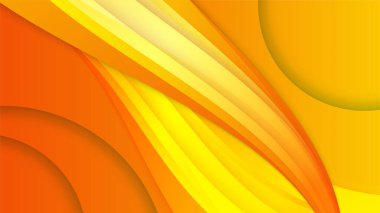 Orange yellow abstract background geometry shine and layer element vector for presentation design. Suit for business, corporate, institution, party, festive, seminar, and talks.