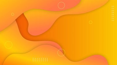 Orange yellow abstract background geometry shine and layer element vector for presentation design. Suit for business, corporate, institution, party, festive, seminar, and talks.