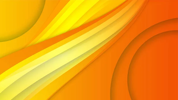 Orange Yellow Abstract Background Geometry Shine Layer Element Vector Presentation — Vector de stock