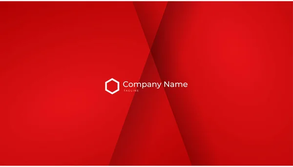 Elegant Minimalis Red Business Card Design Template — 스톡 벡터