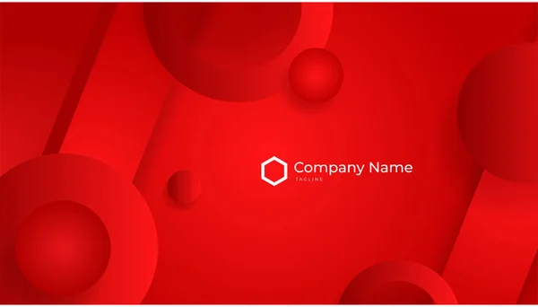 Elegant Minimalis Red Business Card Design Template — 图库矢量图片