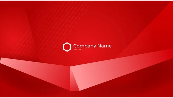 Elegant Minimalis Red Business Card Design Template — Stock vektor