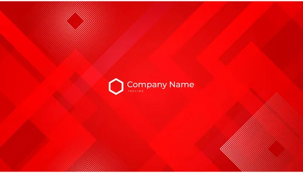 Elegant Minimalis Red Business Card Design Template — Stockový vektor