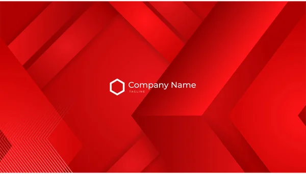 Elegant Minimalis Red Business Card Design Template — 图库矢量图片