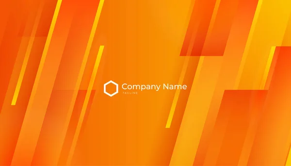 Modern Clean Style Golden Orange Business Card Design Template —  Vetores de Stock