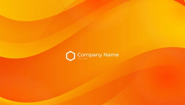 Modern Clean Style Golden Orange Business Card Design Template —  Vetores de Stock