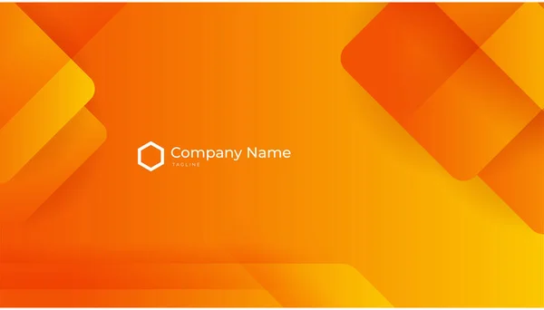 Modern Clean Style Golden Orange Business Card Design Template — Stock vektor