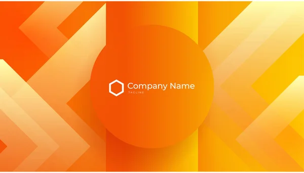 Modern Clean Style Golden Orange Business Card Design Template — Wektor stockowy