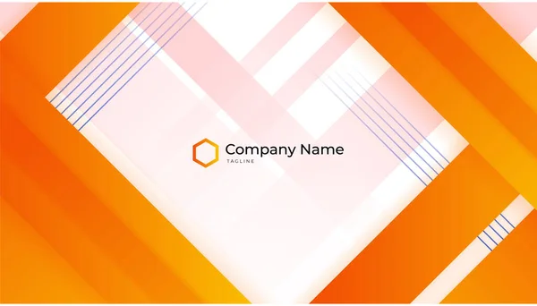 Modern Clean Style Golden Orange Business Card Design Template — Wektor stockowy