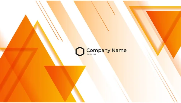 Modern Clean Style Golden Orange Business Card Design Template — Wektor stockowy